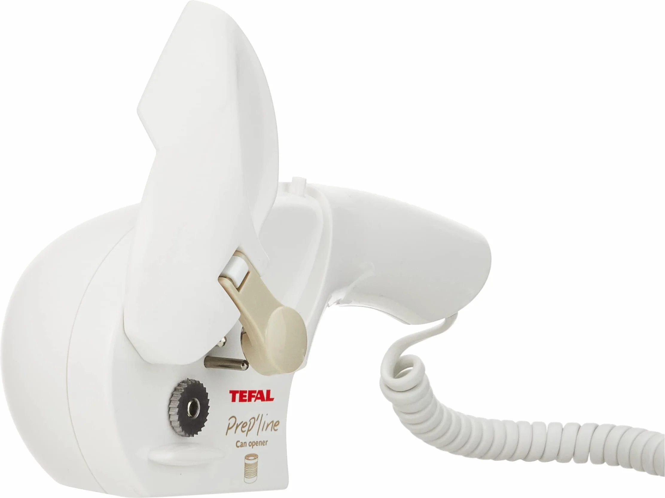 Tefal 8535.31 Apriscatole manuale elettrico, colore: Bianco/Greige