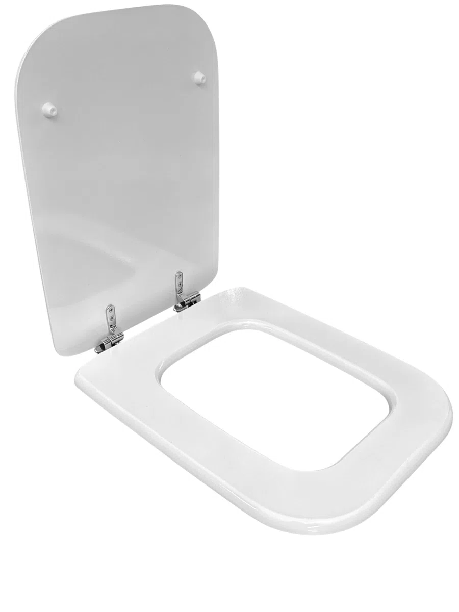 SEDILE COPRIWATER UNIVERSALE SQUADRATO IN LEGNO LACCATO BIANCO 34X42,5