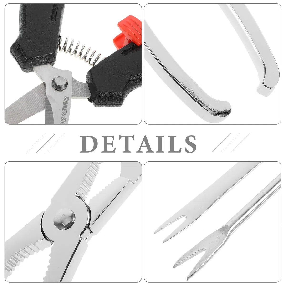 balacoo Utensili per Granchio e Astice in Acciaio Inossidabile Kit Forbici e Pinze, Strumenti per Servire Crostacei a Cena e Occasioni Speciali