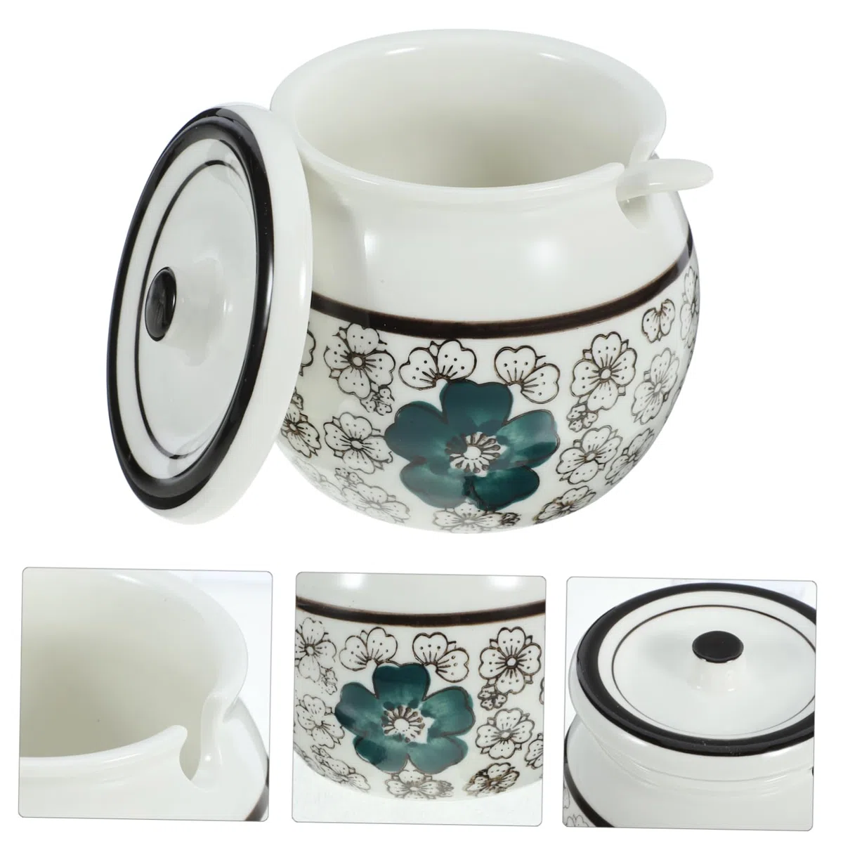 IMIKEYA Vaso Di Spezie Barattolo Di Stoccaggio Di Zucchero Titolare Di Spezie Di Stoccaggio Barattoli Di Ceramica Vasetto Di Zucchero Vaso Di Sale Vaso Di Ceramica