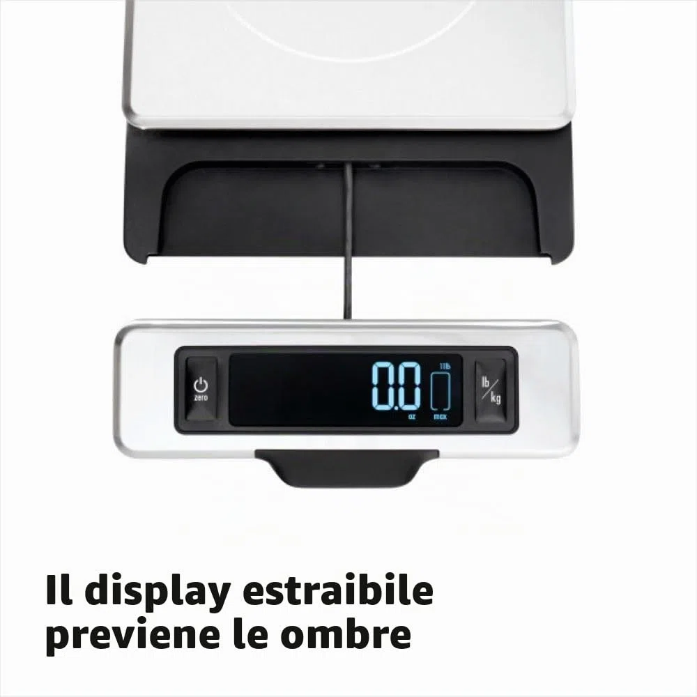 OXO Good Grips Bilancia da cucina digitale in acciaio Inox da 5 kg