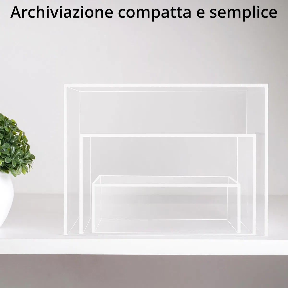 Winter Shore Cubo Espositore Acrilico [3 Pezzi] - Stand Espositivi Trasparenti con Fondo Cavo - Scatole Trasparenti Acrilico per Vendita al Dettaglio, Esposizione Domestica - Piccolo, Medio, Grande
