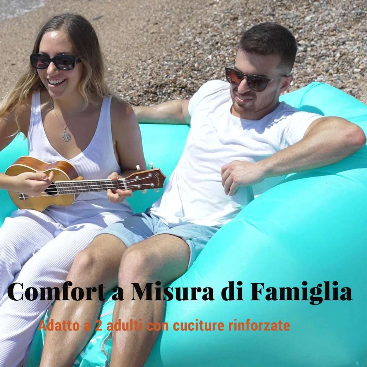 Divano Gonfiabile, Gocce di Divano Gonfiabile Air Lazy Bag, Hommock Portable Hommock e Air per Campeggio,Escursioni e Feste Sulla Spiaggia (Verde)