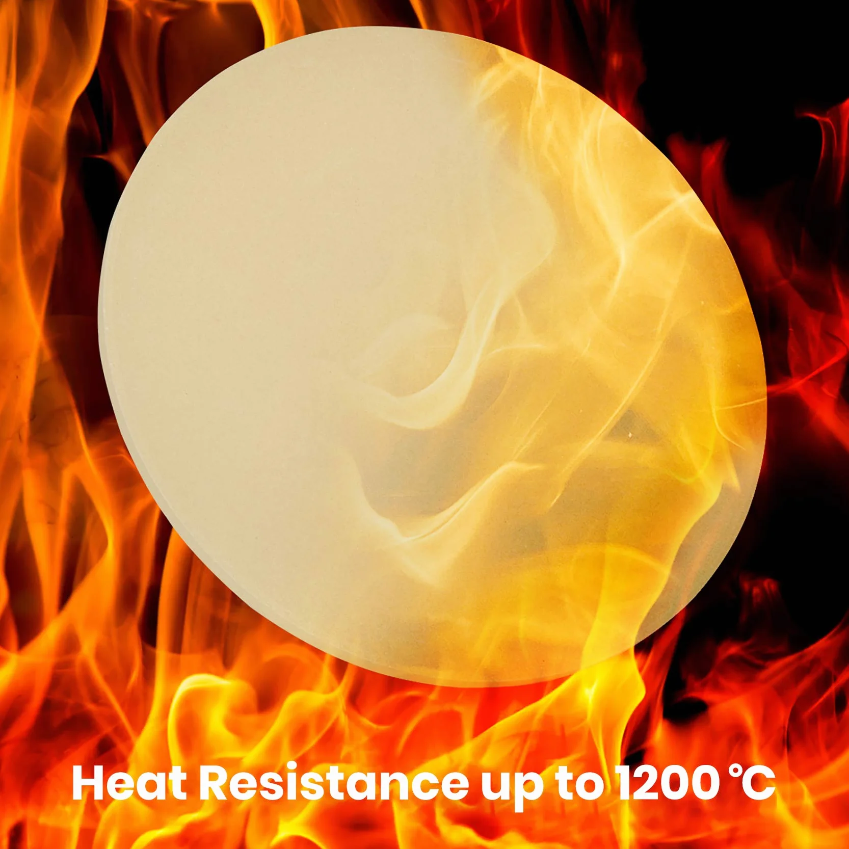 Onlyfire pietra refrattaria per pizza da forno 38cm（Ø）,barbecue e grill a gas per Pizza e Pane | Rotondo Cordierite