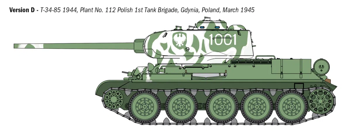 Italeri 6758 T34/85 Zavod 112, scala 1:35, Plastic Model Kit/Modello in plastica da montare