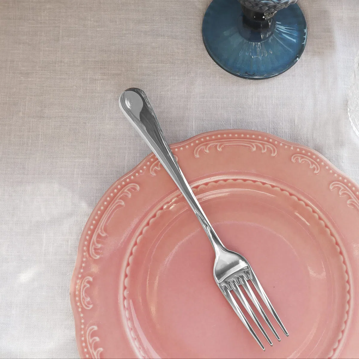 Pintinox, Set 24 Forchette Tavola Serie Round, Acciaio Inox Nichel Free, Made in Italy