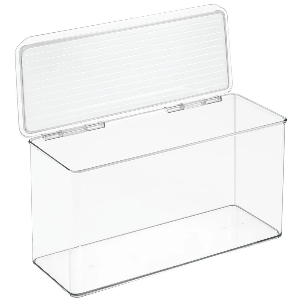 iDesign Kitchen Binz Scatola impilabile, 14 x 34 x 18 cm, trasparente, 14 x 34 x 18 cm