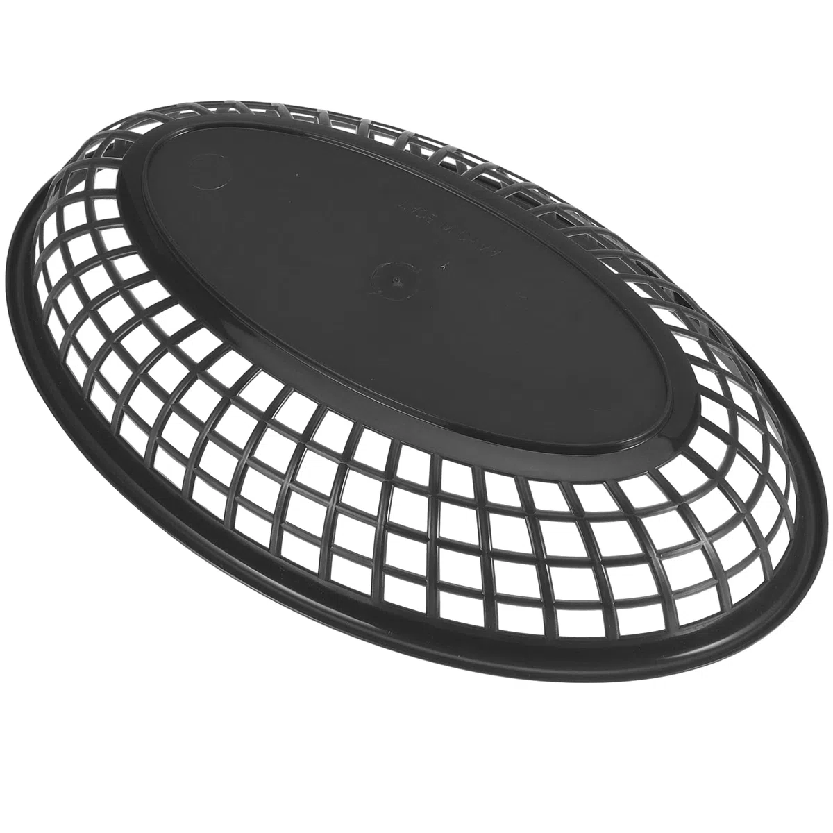 MUKCHAP 60 cestini ovali neri in plastica per fast food, 23 x 14,5 x 4 cm, cestini ovali per fast food, servire cibo per patatine, panini, hamburger