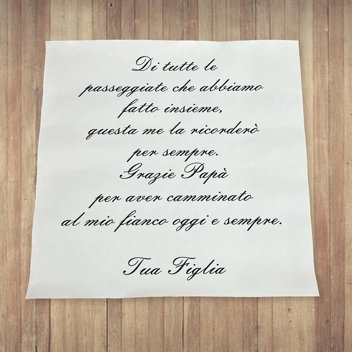 Tappeto Matrimonio di tutte le passeggiate che abbiamo fatto insieme dedicato al papà (100cm x 100cm)