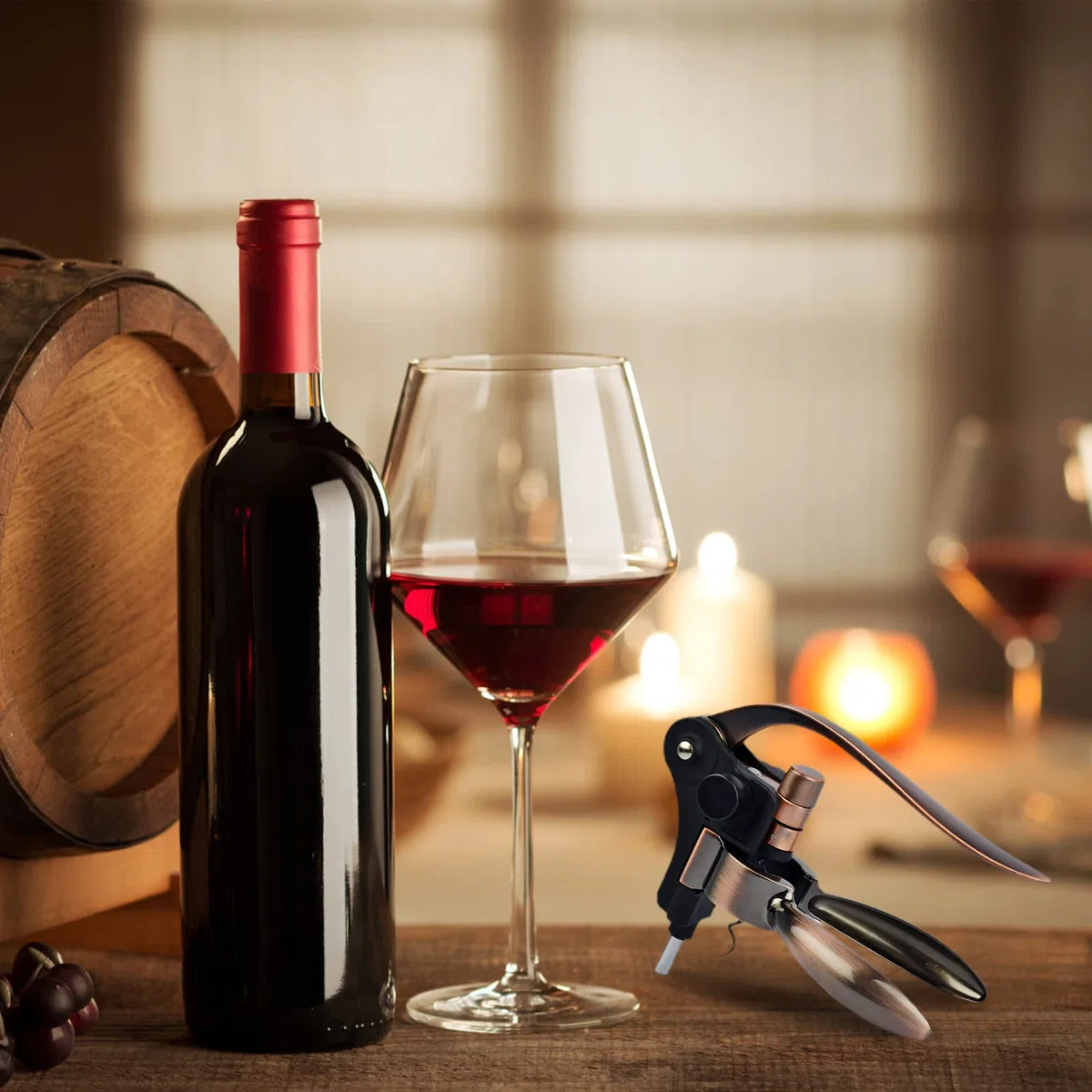 Cavatappi Vino,Apribottiglie Manuale,Cavatappi Manuale a leva Manuale con Pompa,Ergonomico,Per Cucina, Ristoranti e Bar