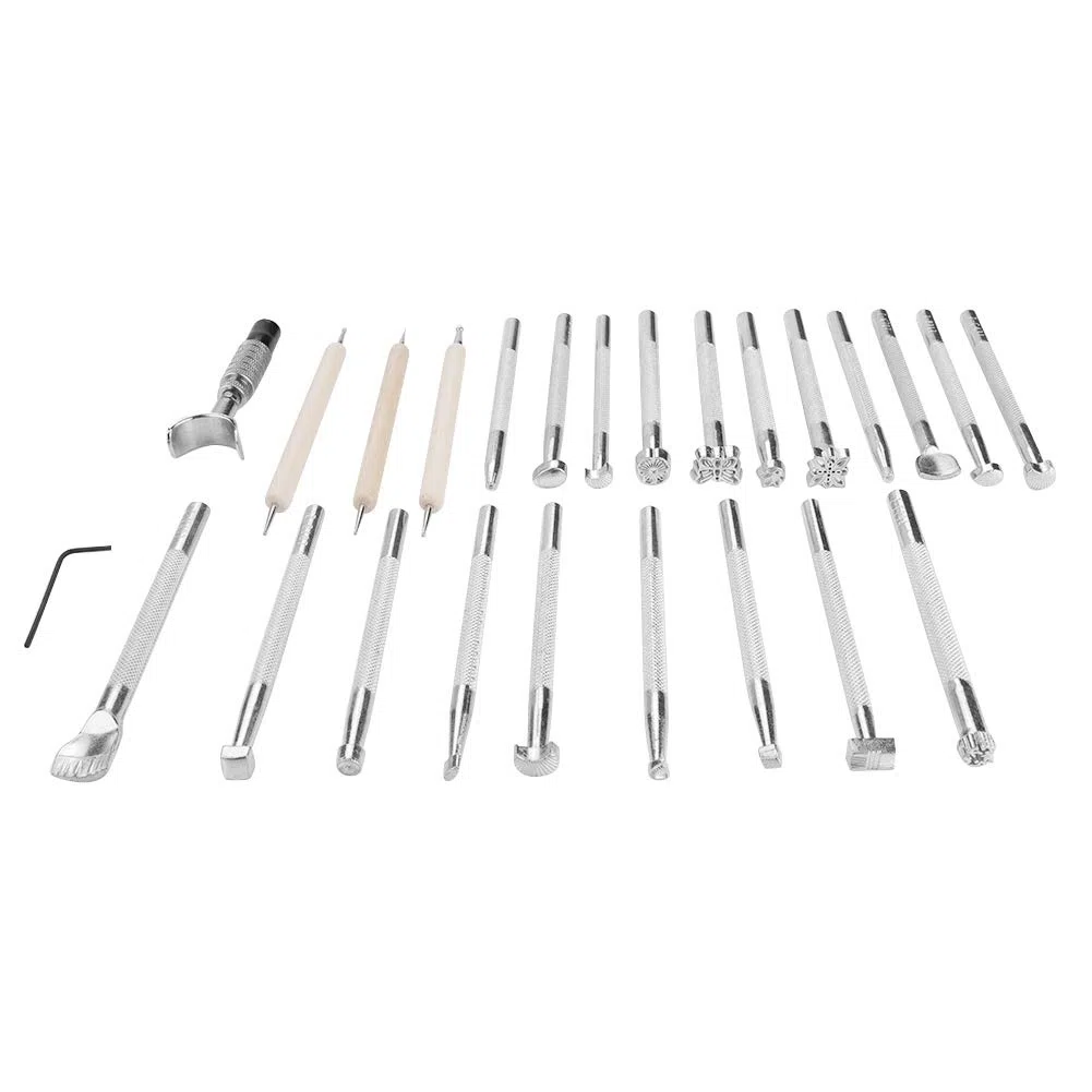 Kit Per Incisione Su Pelle Strumento Rotante Per Cuoio Kit Di Stampaggio Per Pelletteria Scultura Fai Da Te E Lavorazione Del Cuoio