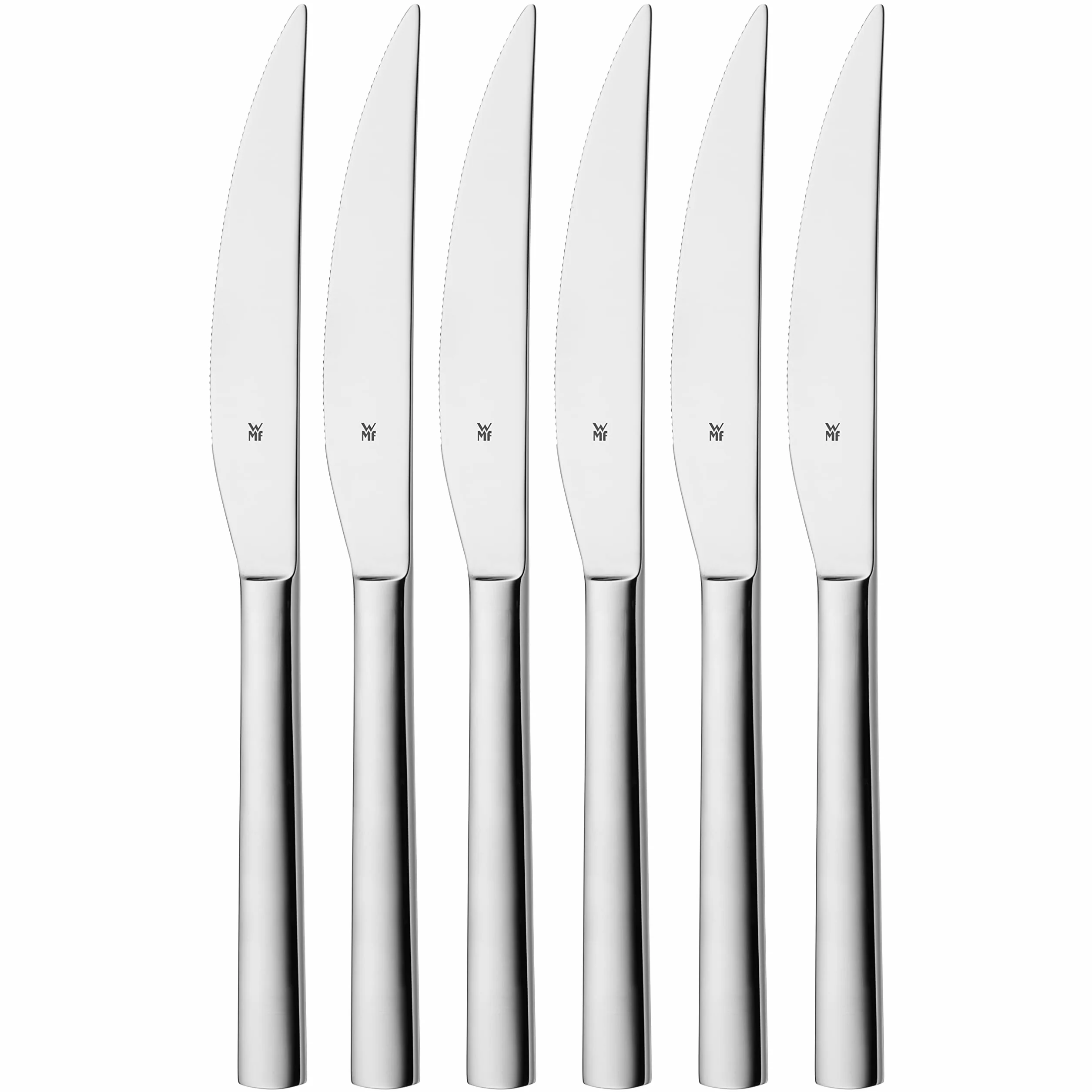 WMF, Set di 6 coltelli da Bistecca, Modello Nuova, in cromargan/Acciaio Inox, antiruggine Set di coltelli da Bistecca Acciaio Inox