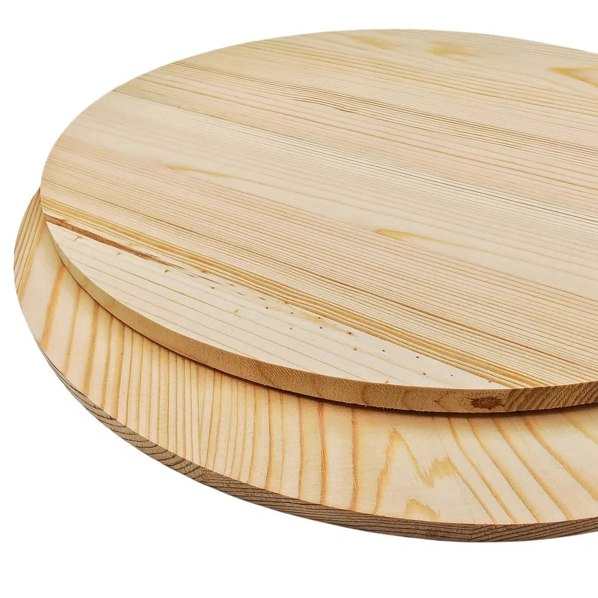 Placca rotonda in legno di pino, vuota, non finita, per progetti artigianali, incisione, combustione del legno, pittura (35 x 1 cm/2 pezzi)