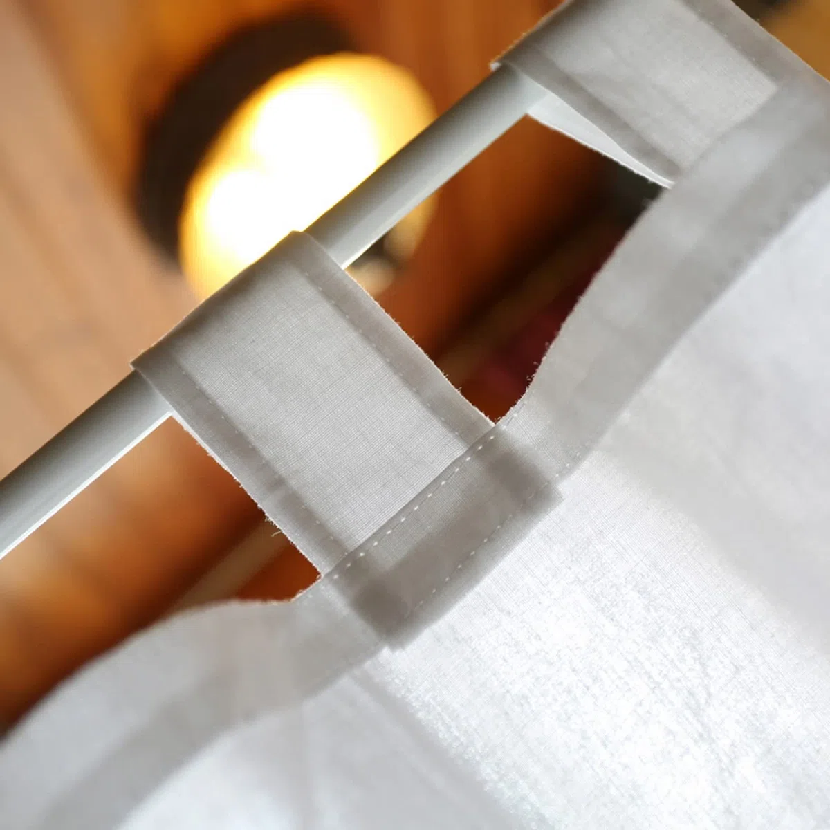 A.Monamour Tenda Corta per Finestra Piccola Con Nappe All'Uncinetto a Forma Di Cuore - Cotone Bianco Semitrasparente per Cucina, Bistrot, Caffè - Mezza Mantovana a Vetro