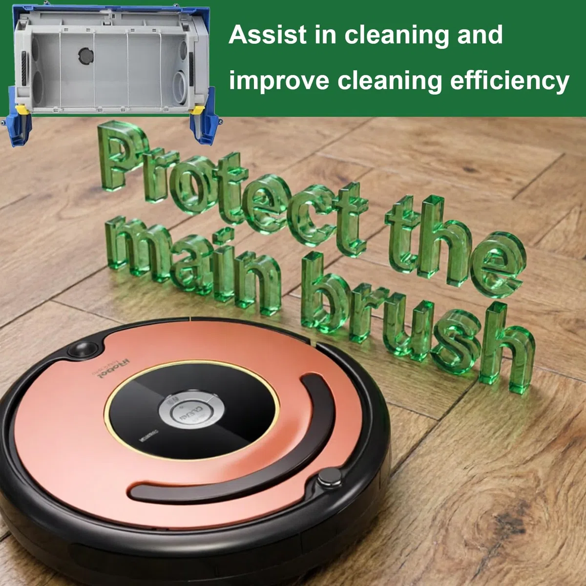 Parti principali del modulo della testina di pulizia della spazzola per Roomba serie 500,600,700 per 527,540,570,580,630, 650,655,660,680,691,692,750,775,782,790 Parti del modulo della
