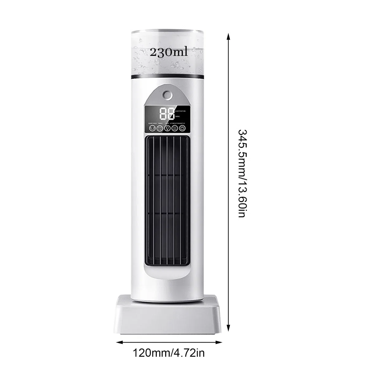 Ventilatore per aria condizionata, condizionatore d'aria personale, ventola AC – silenzioso, oscillante a 6 velocità, con telecomando e serbatoio 'acqua, timer 6 ore, per casa, ufficio,
