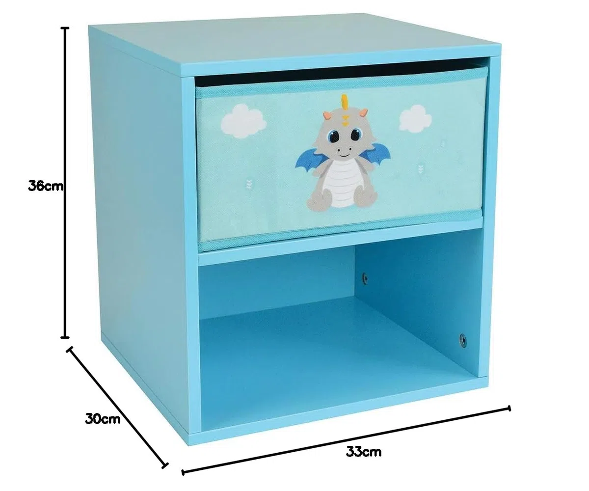 LEON LE DRAGON Chevet avec un tiroir +- 36 x 33 x 30 cm pour enfant