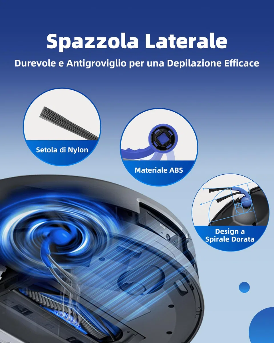 T80 Omni Ricambi Kit di 21 Accessori di ricambio per Ecovacs Deebot T80 OMNI(Non per T80S OMNI) - 1 Spazzola Principale, 3 Rulli Per Spazzole Mop, 6 Sacchetti, 4 Filtri, 6 Spazzole Laterali