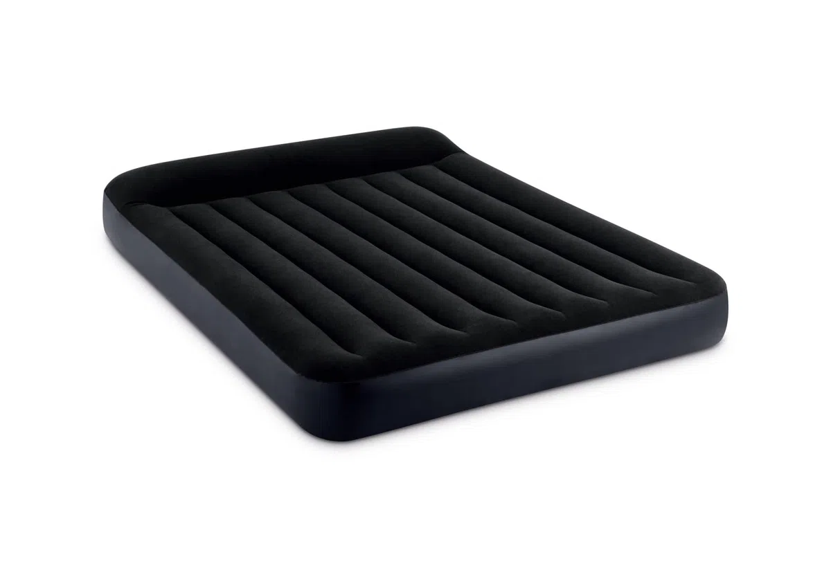 Intex 64150ND - Materasso Dura-Beam Pillow Rest Matrimoniale con Pompa Elettrica Incorporata, 152x203x25 cm