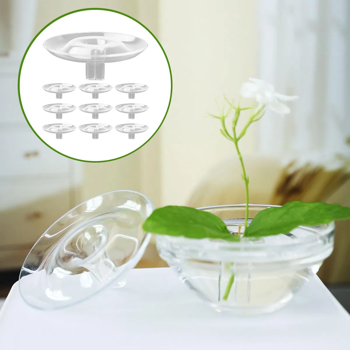 10 Pezzi Supporti Galleggianti Creativi per Composizioni Floreali, Supporti per Composizioni Floreali, Supporto Galleggianti Idroponici per Fiori, Espositori Florealo, Mini Vaso per Ciotole e Aacquari