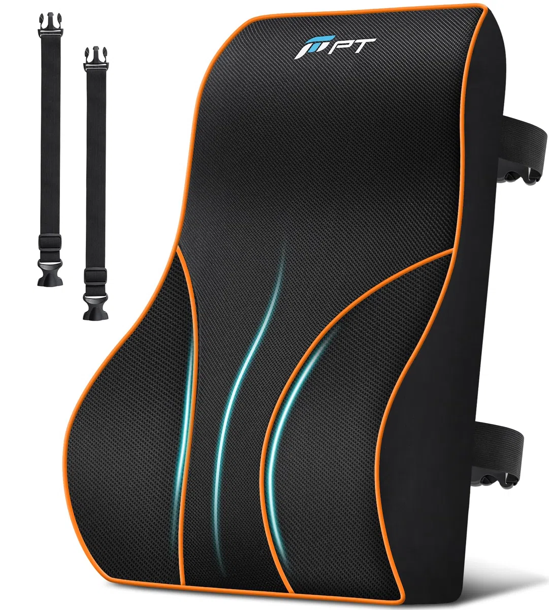 POOTACK Lombare Sedia Ufficio, Cuscino Supporto in Memory Foam, Cuscino Lombare Auto, Cuscino Lombare Auto, Supporto Schiena Sedia Gaming e poltrona reclinabile migliora la zona di comfort lombare