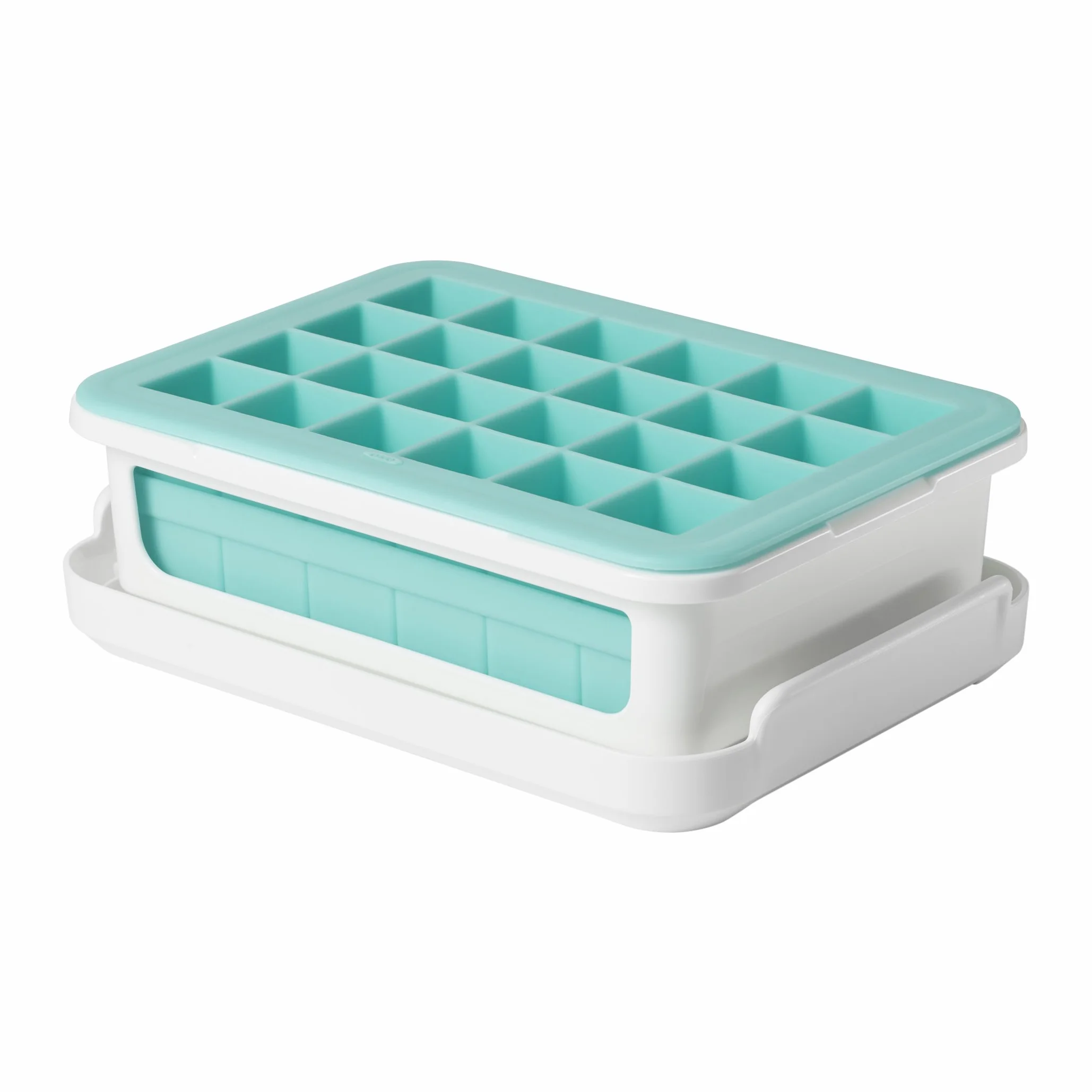 OXO Good Grips Vaschetta per ghiaccio da freezer con coperchio in silicone - Piccola