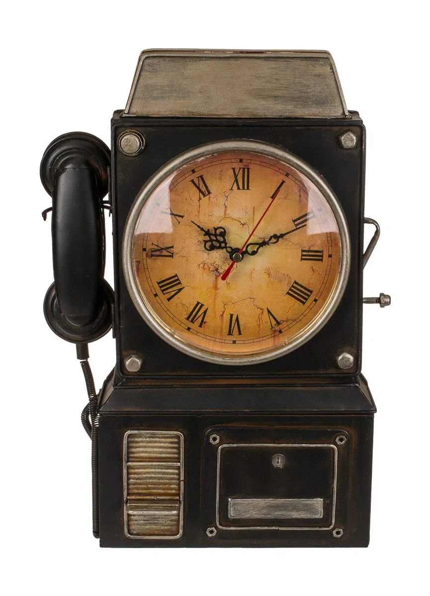 Portachiavi in Metallo, Telefono con Orologio