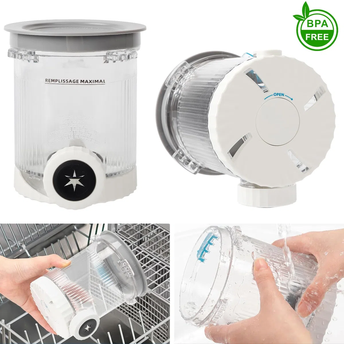 Contenitori per Ninja Creami Swirl Pinte e coperchi, contenitore per ghiaccio compatibile NC700 701 NC701Q CN701CO Ninja Creami Swirl Pinte, BPA Free e lavabile (4 pezzi)