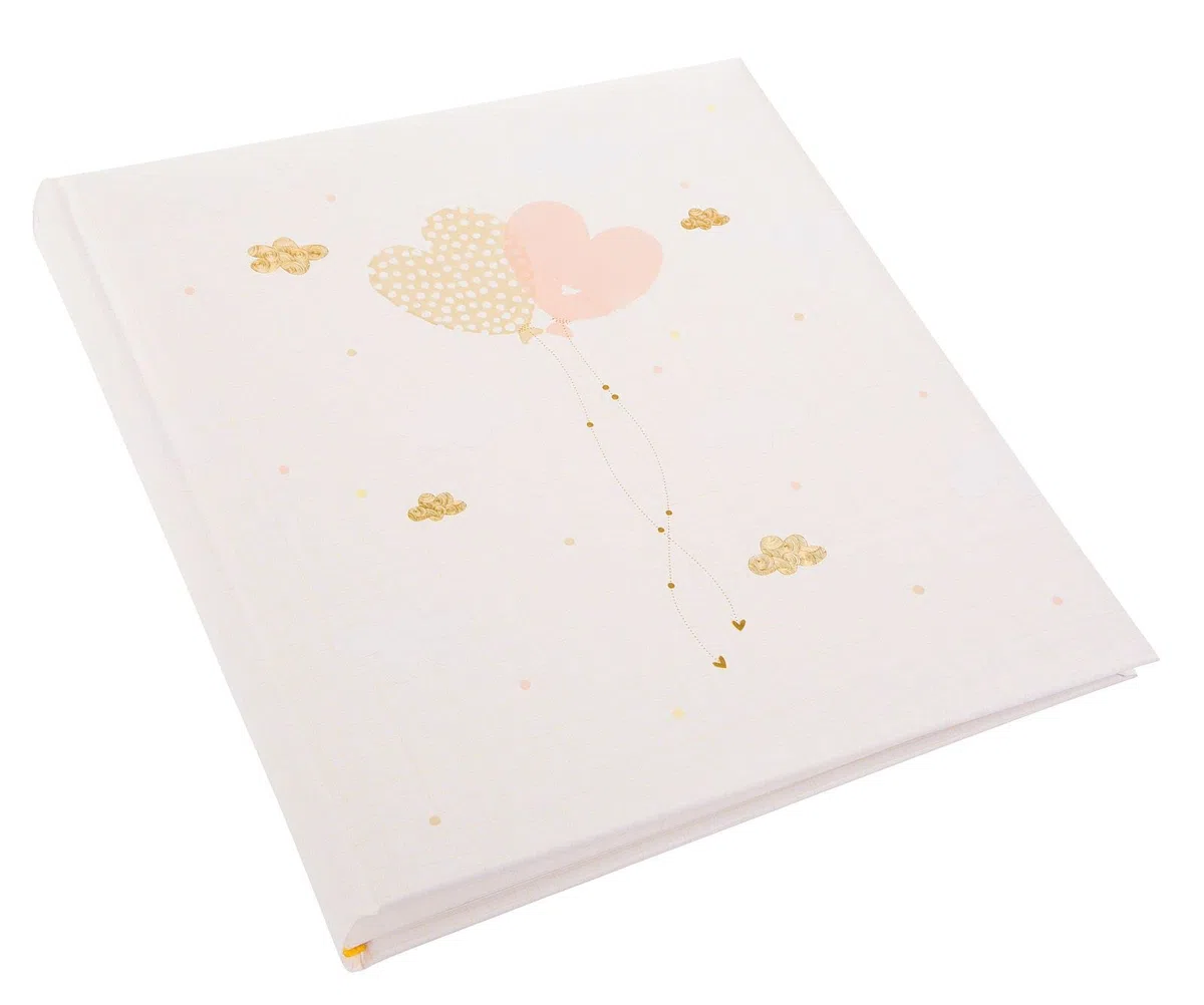 Goldbuch Matrimonio, Turnowsky Design, Foto 60 Pagine Bianche e divisori glassine, Album con Motivo Palloncini a Cuore, Stampa Artistica con goffratura Oro e Rilievo, Carta, 30 x 31 x 4 cm