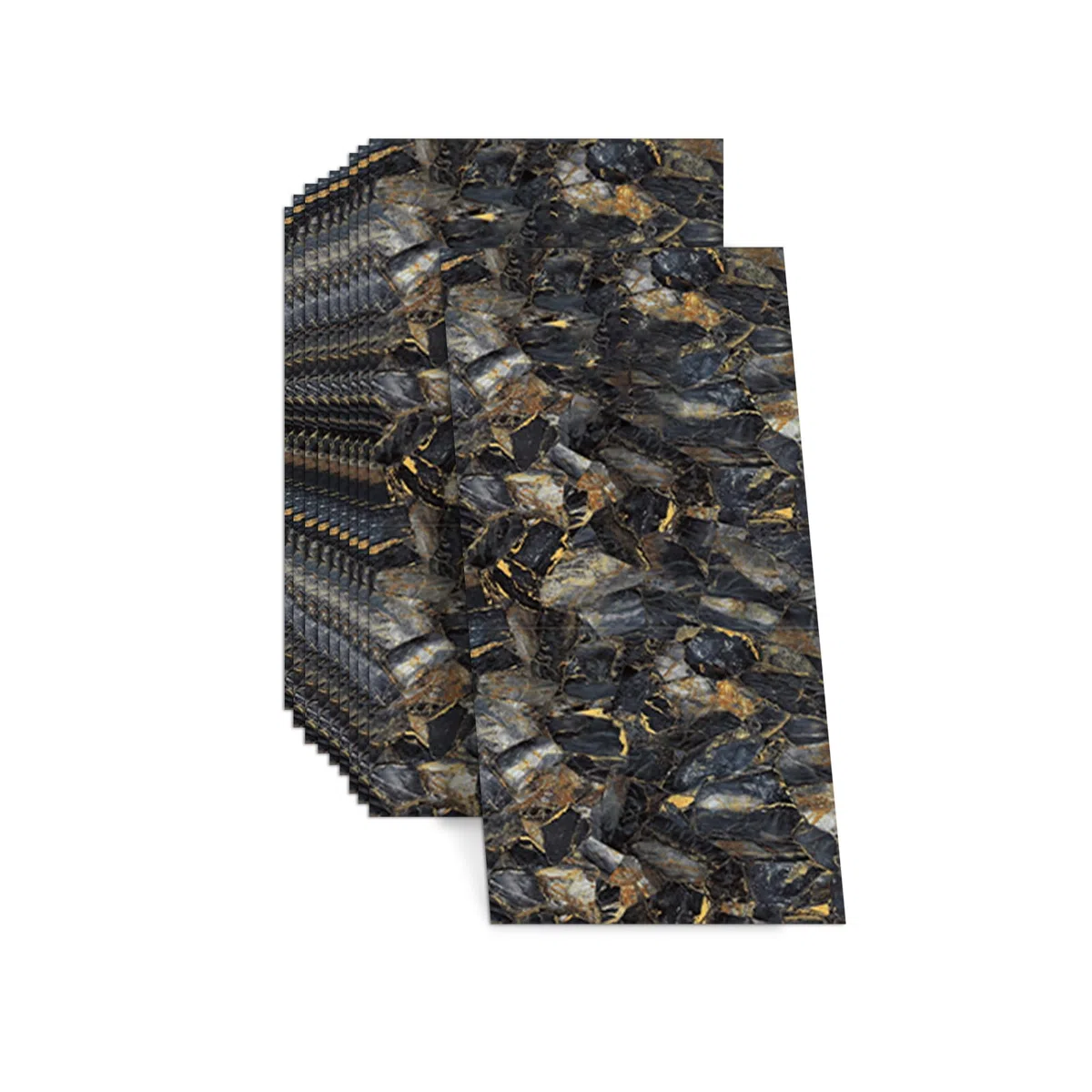 10 pezzi di adesivi per piastrelle in marmo, 60x30 cm, adesivi autoadesivi per parete, rimovibili e impermeabili in PVC lucido, per cucina, bagno e decorazione della casa (A1)