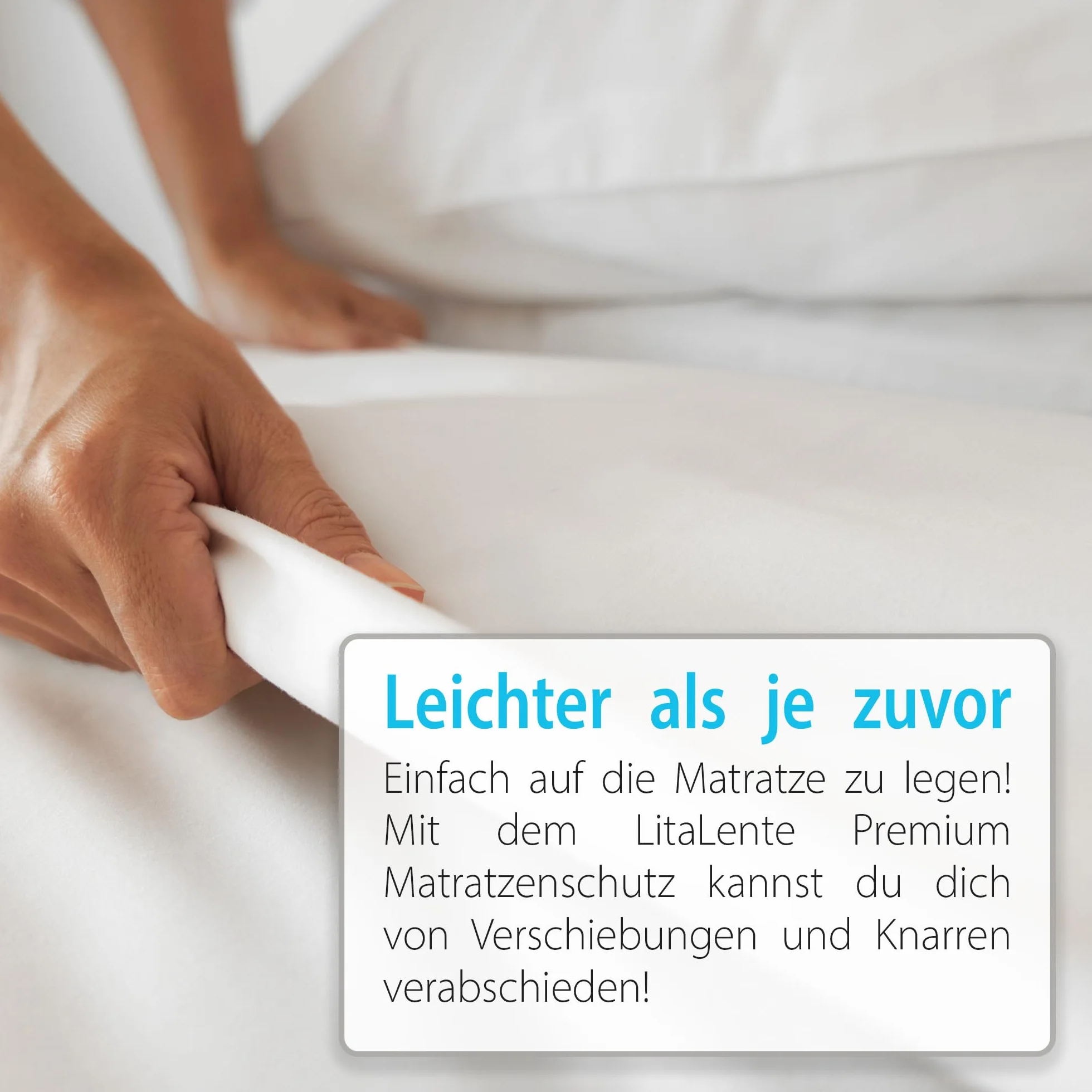 Coprimaterasso impermeabile 180 x 210 cm – Lenzuolo con angoli in spugna Molton – Antibatterico – tutto intorno elastico – Bianco – Coprimaterasso impermeabile per incontinenza – 180 cm x 210 cm