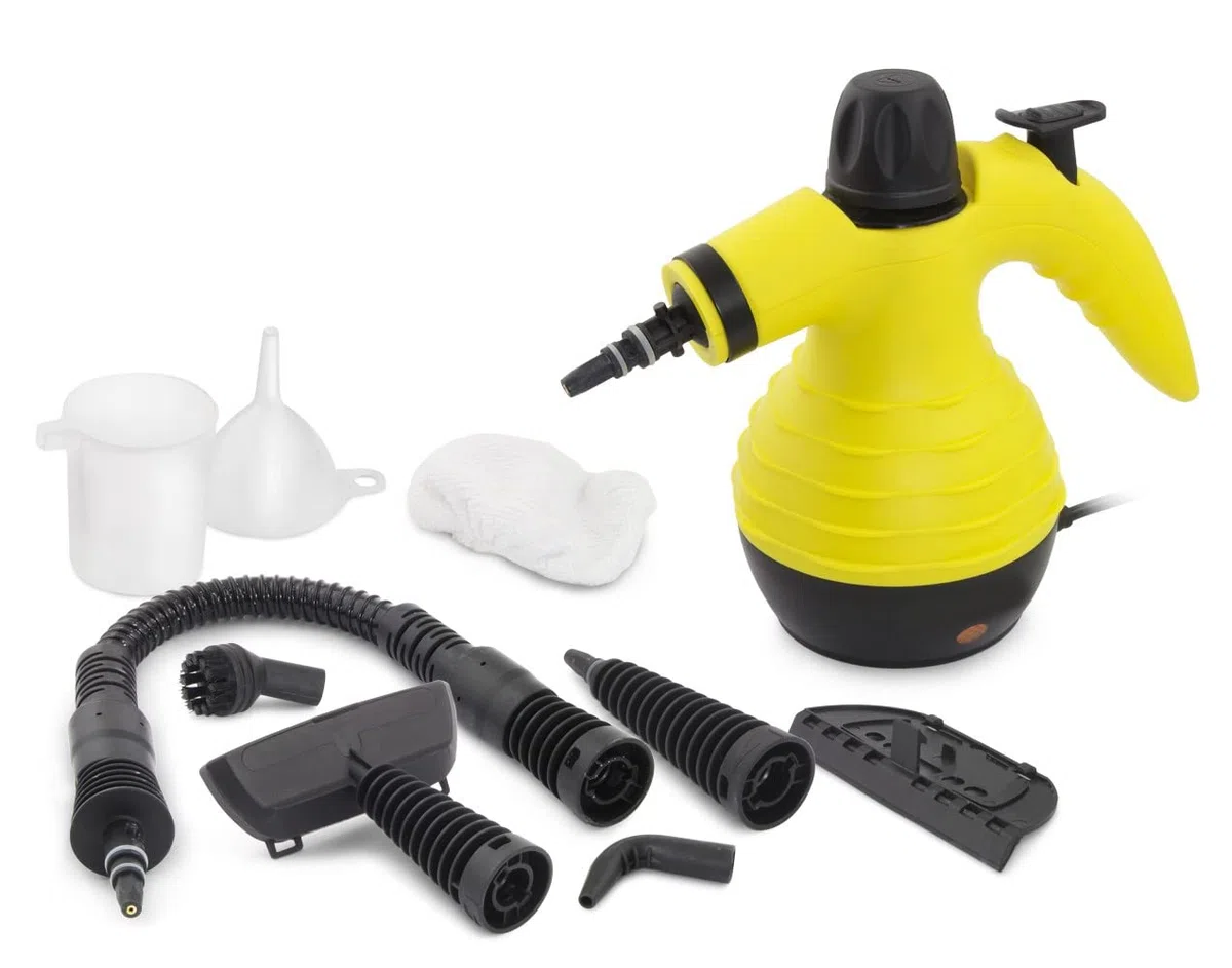 Pulitore Pulitore a Vapore con accessori Igienizza Uccide Ed Elimina Il 99,99%* Di Virus Germi E Batteri DISINFETTA VAPORE 1500W Sanificatore Multiusi Accessori Rimuovere Le Macchi Da