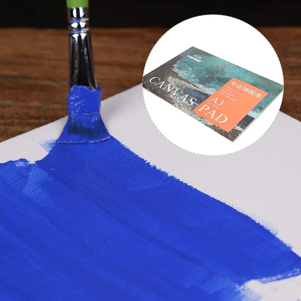 A3 Pittura a Olio Libro di Carta Tela di Cotone Pad Strumento di Disegno per Principianti Rifornimenti d'arte 420x297mm Accessori Professionali per l'uso