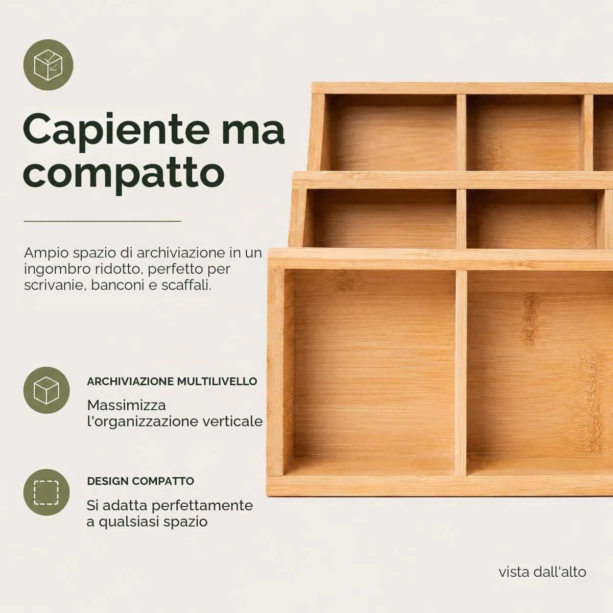 Theodore Porta Tè in Bambù - Contiene 180 Bustine, Elegante Scatola in Legno per Conservare e Organizzare a Casa, in Ufficio o al Bar