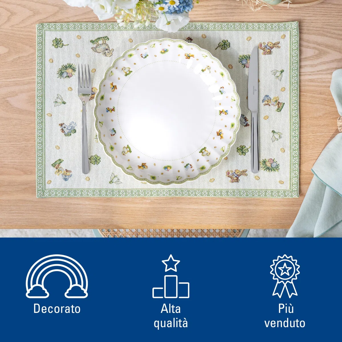Villeroy & Boch – Easter Delight ciotola per pasta, porcellana Premium, motivi pasquali nostalgici, dettagli dorati, scodella fonda per primi di pasta, ciotole e cucina primaverile