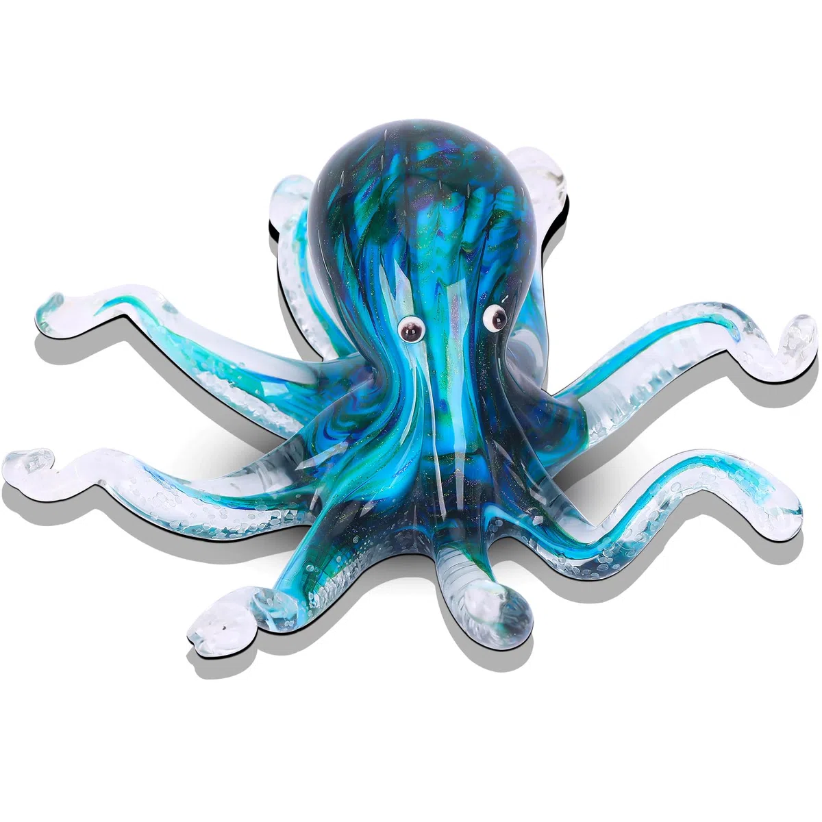 LCCCK Statua in Vetro di Polpo Soffiato a Mano, Decorazione per la Casa, Figurine Oceaniche in Vetro Soffiato, Scultura di Polpo, Arte di Murano per Scrivania Ufficio, Piombi da Carta, Acquario