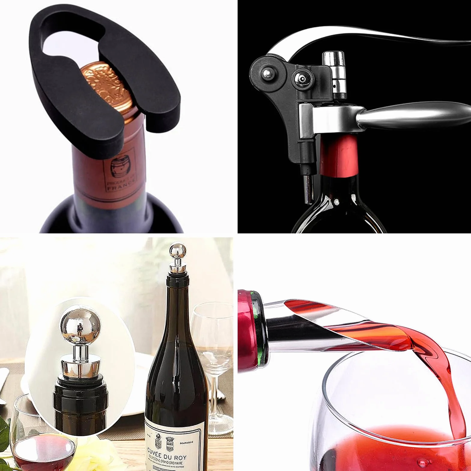 UCAMP Cavatappi,Set Apribottiglie,Set 11 Accessori per Vino da Sommelier,Apribottiglie Manuale,Scatola di Legno Accessori per Il Vino Set Regalo,Set di cavatappi per gli amanti del vino