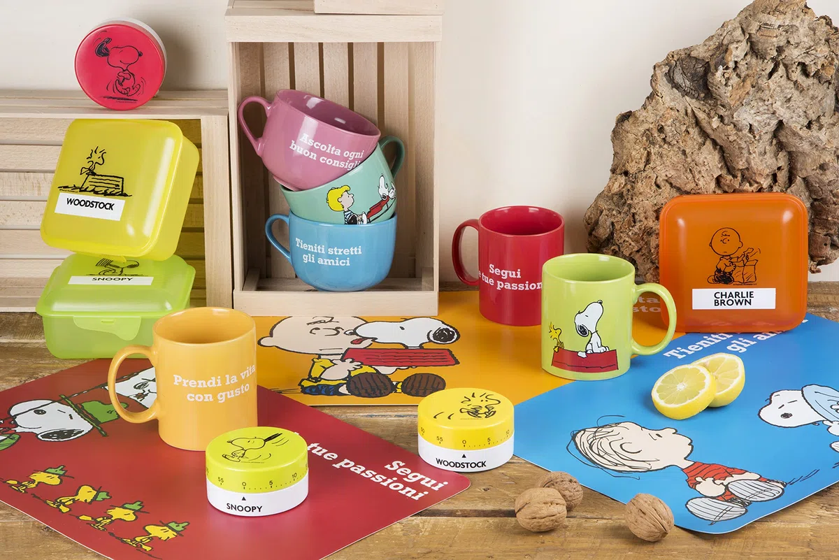 Excelsa Peanuts Set 6 Tazze Mug, Ceramica, Multicolore, Capacità: 350 ml, 6 unità