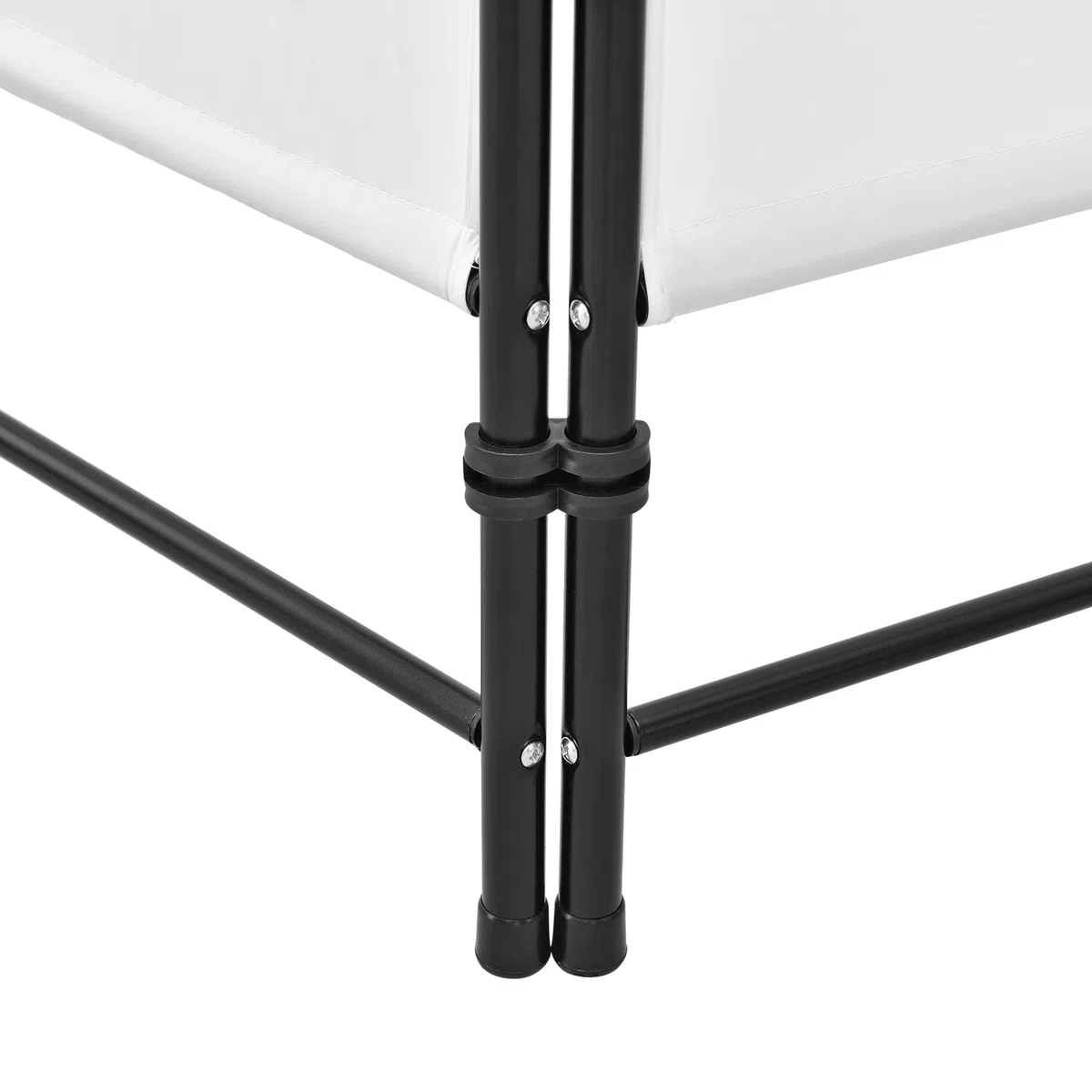 [en.casa] Paravento Pieghevole per Interni e Esterni in 3 Pannelli Separè Decorativo Parete Divisoria per Camera da Letto Spogliatoio Terrazza 171 x 120 cm Telaio in Acciaio - Bianco