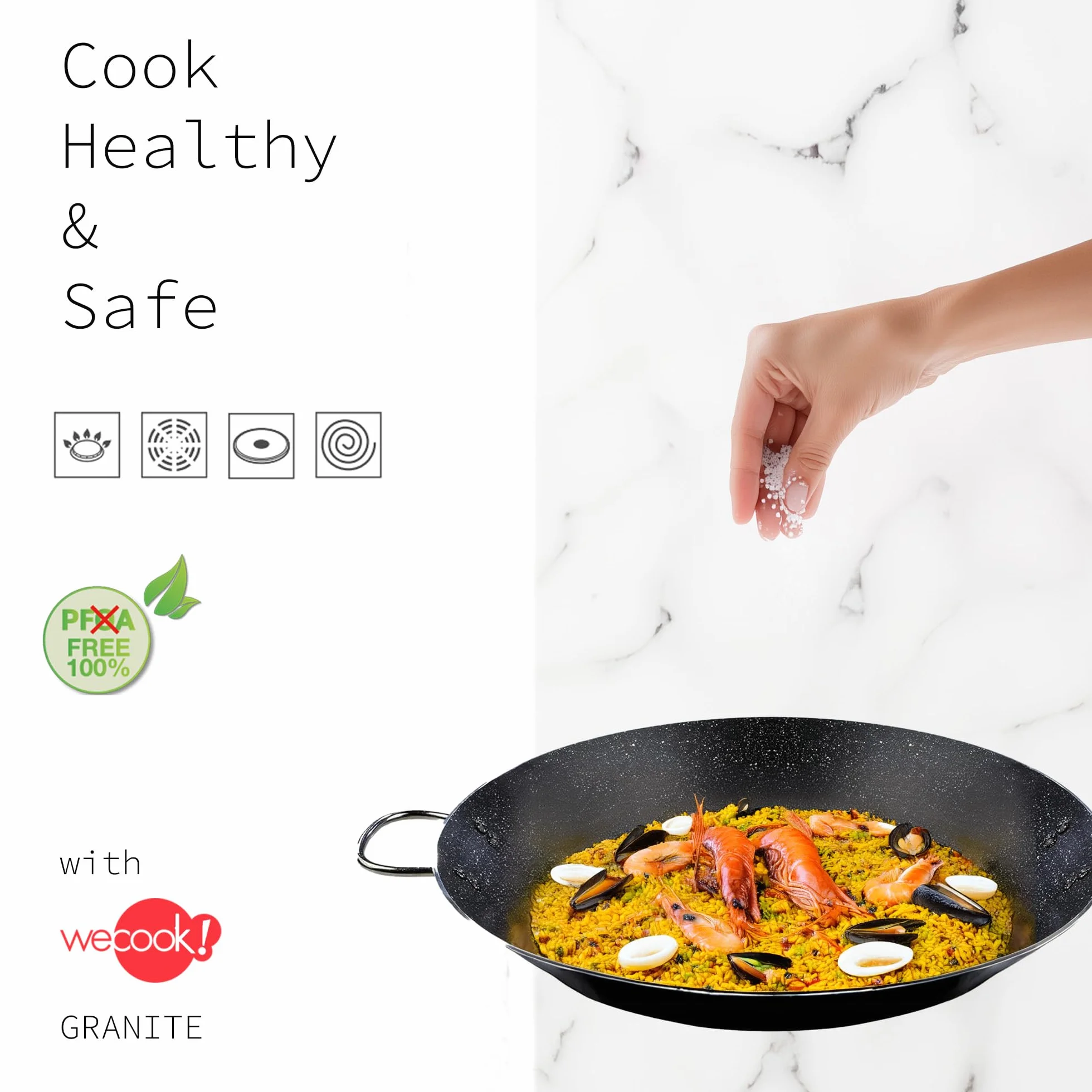 WECOOK! Paellera Granite 46 cms