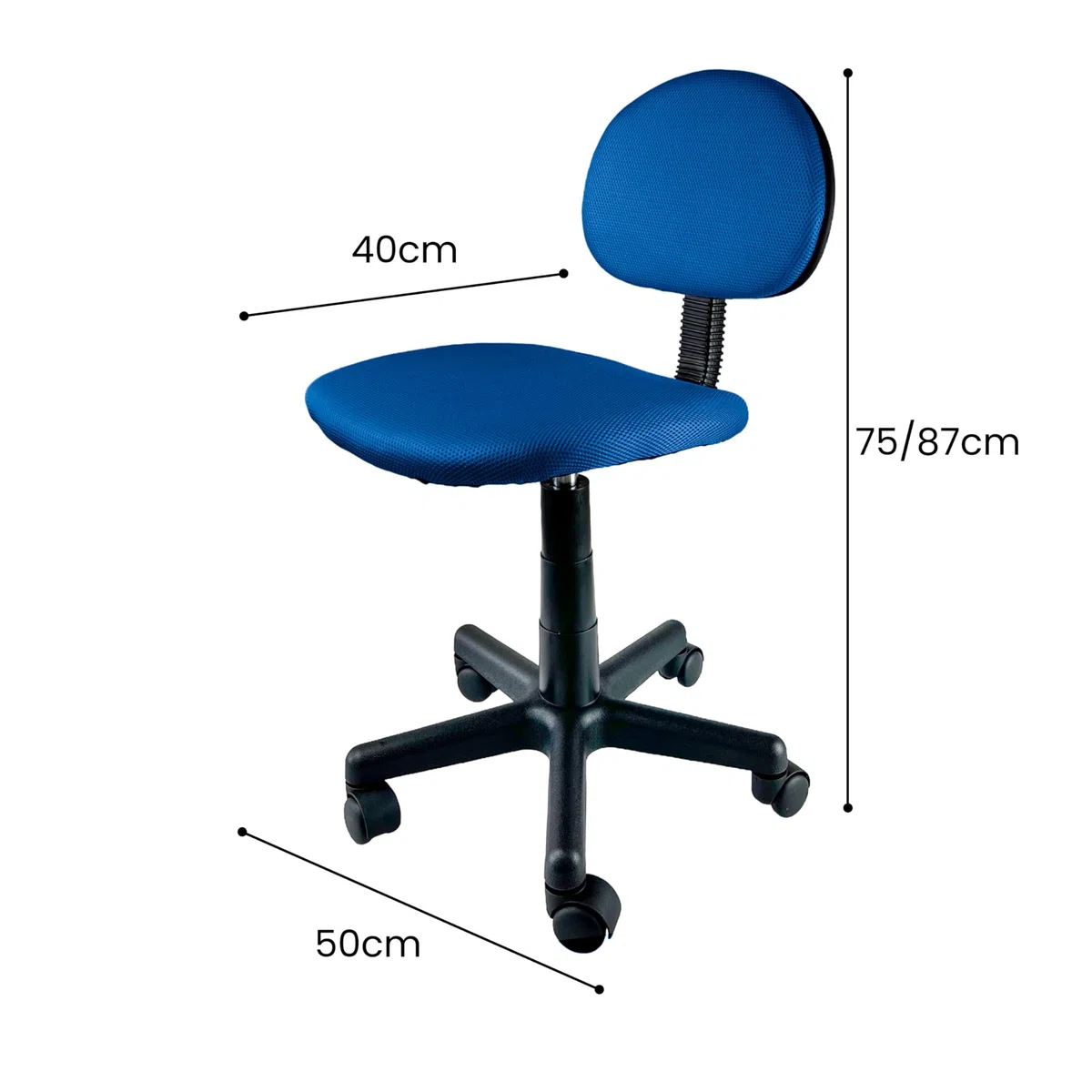 FZ SEDIA STUDIO CON ROTELLE (BLU)