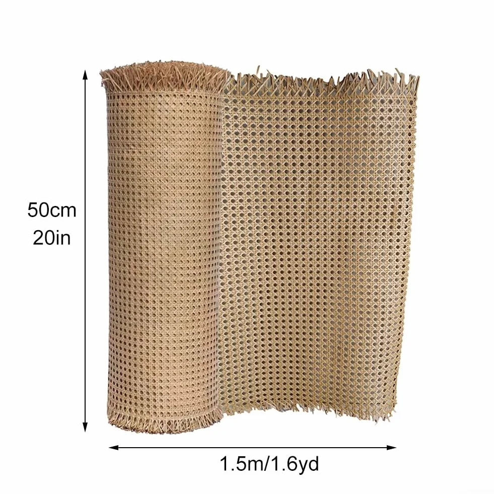 Rotolo di Maglia in Rattan, Rotolo di Tessitura in Canne di Rattan Naturale per Mobili, Sedia, Armadio, Soffitto (150 * 50 cm)