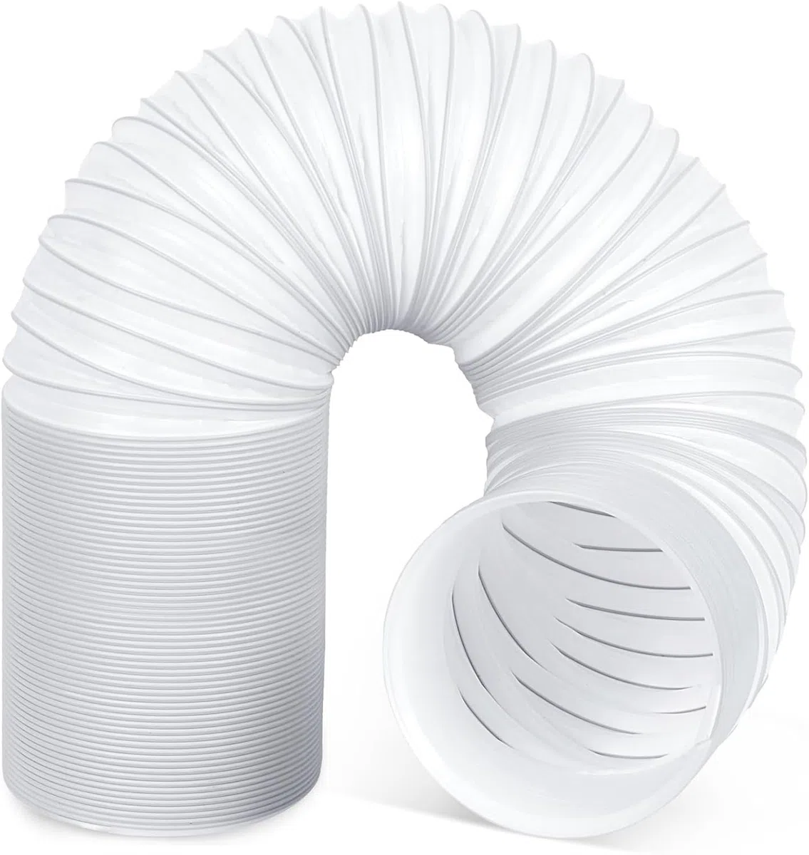 LINGKY Tubo di Scarico PVC Ø150mm 3m Tubo di Ventilazione Flessibile con Filettatura Antioraria, per esempio per impianti di climatizzazione, asciugatrice, cappa aspirante
