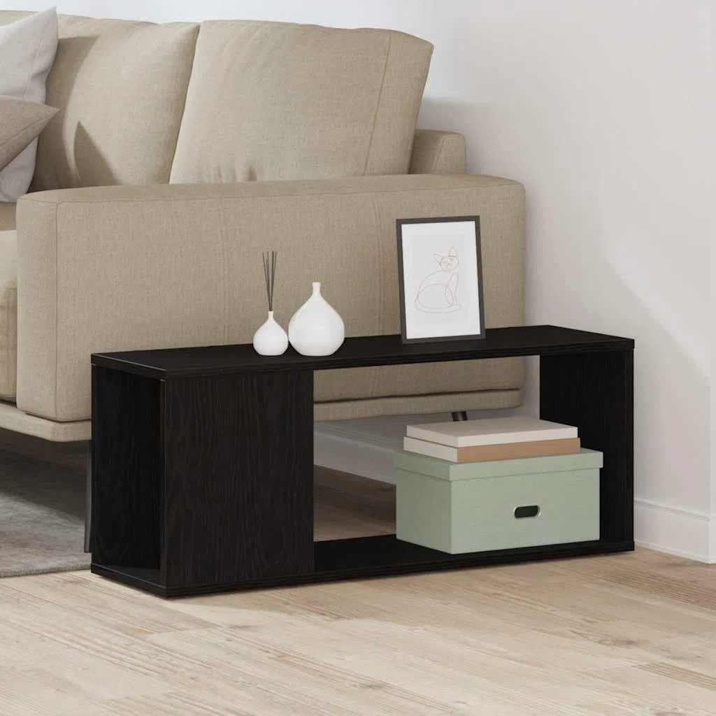 Genérico Set Mobile TV Rovere Nero 80 x 24 x 32 cm Legno Multistrato,Nero,7.25kg,862694