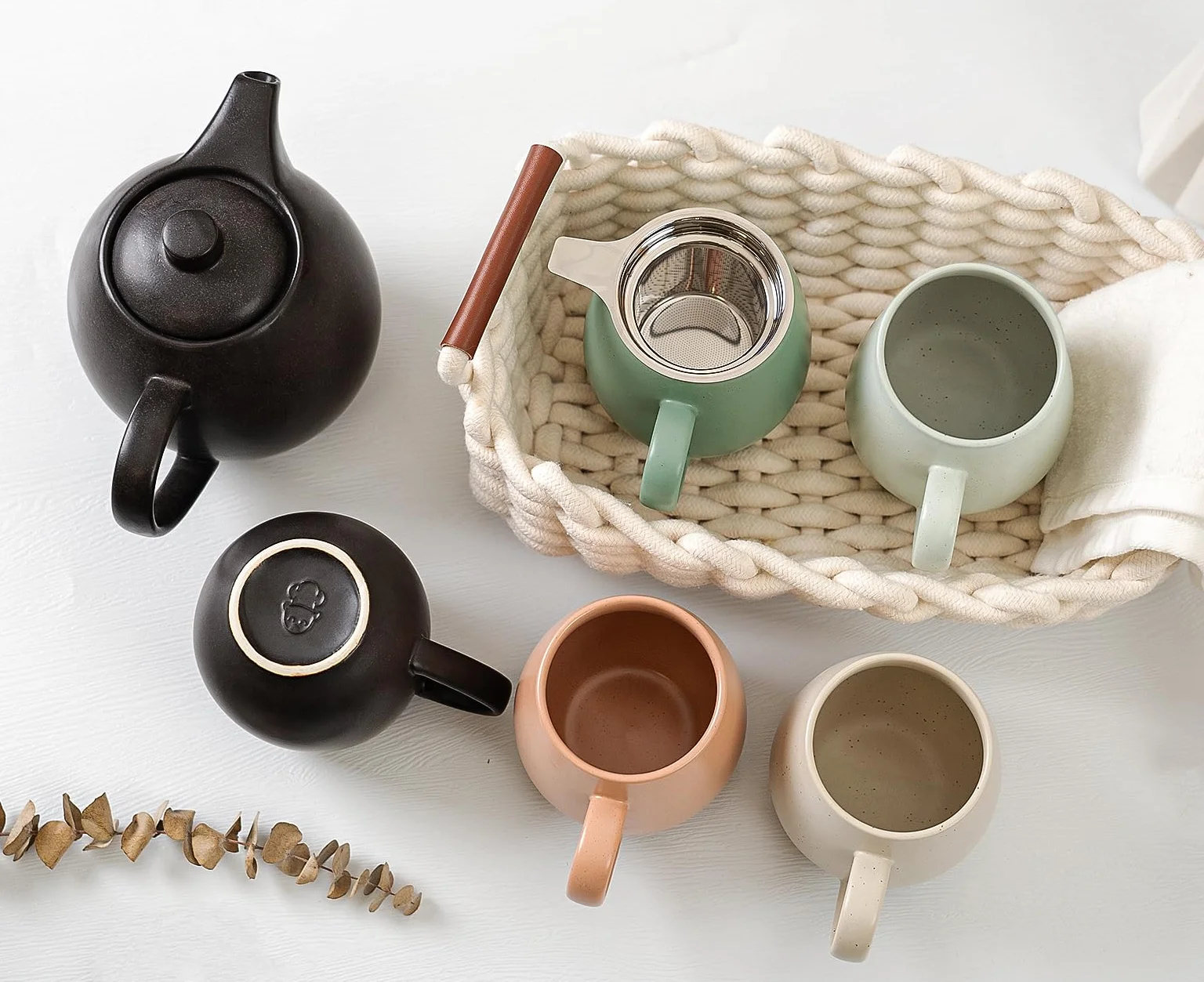 Tazza da Tè Grande - 550 ml - Ceramica - Tazza da Tè - Opaca - Nude