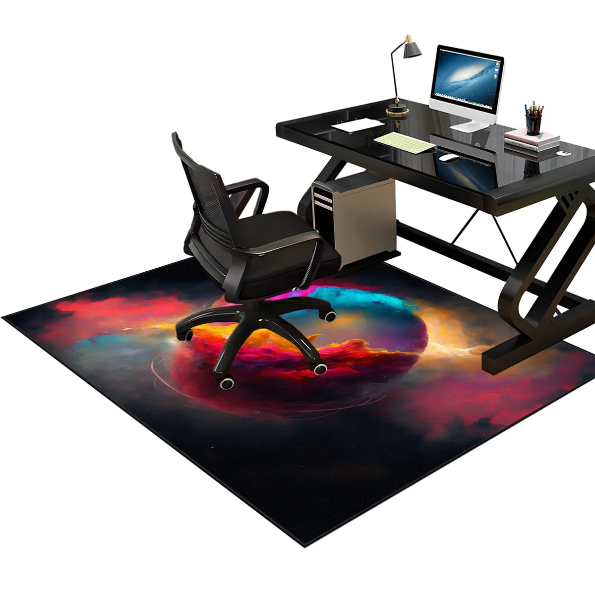 Tappetino Pavimenti per Parquet e Pavimenti Duri, Tappeto per Sedia Gaming, 80 x 100 cm Tappeto Sedia Ufficio, Protettivo Salvapavimento, Tappeto Sedia Gaming, Protezione per Moquette Multiuso