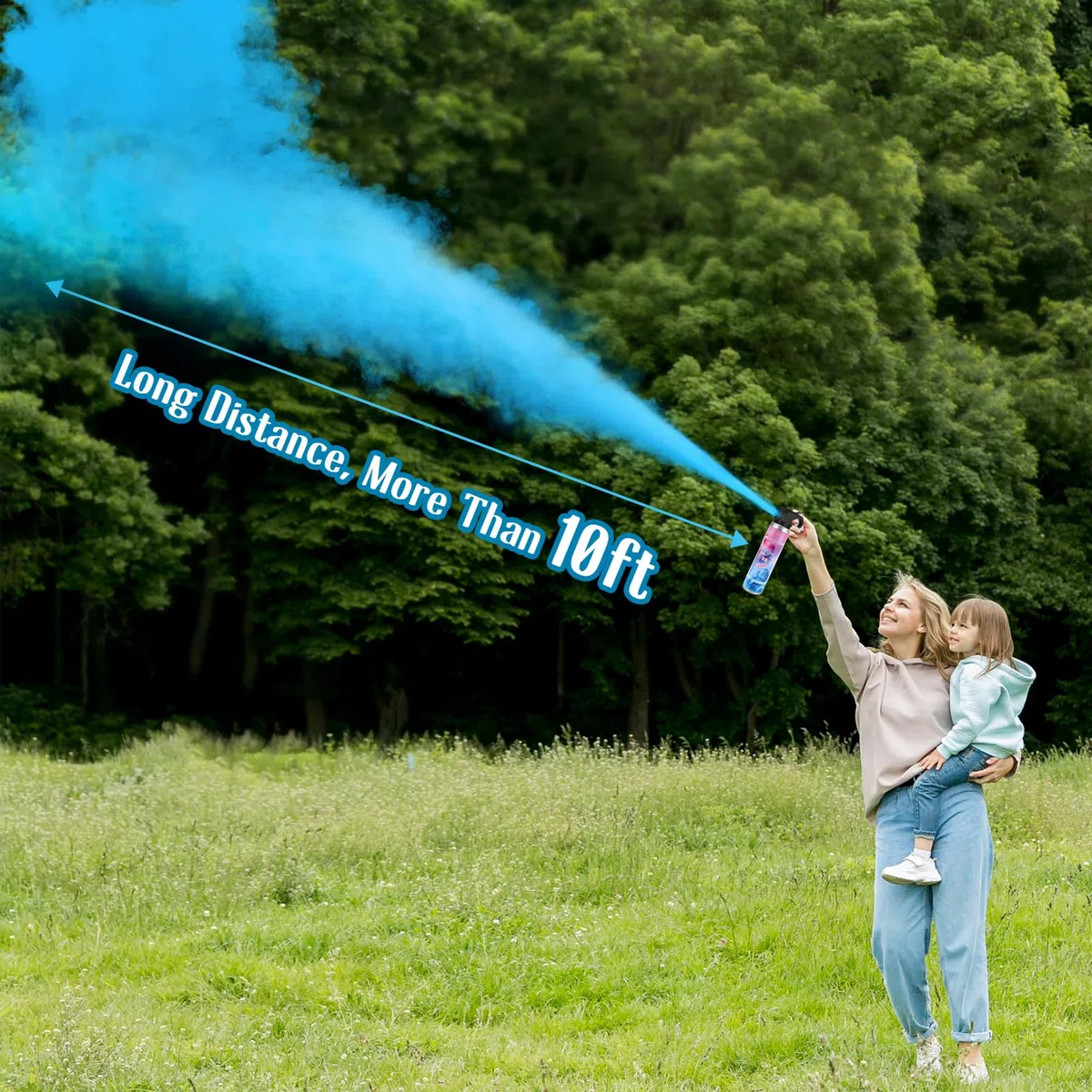 Canon Coriandoli Gender Reveal- Blu, Set di 2 - con polvere cannoni per coriandoli biodegradabili al 100% per rivelazione festa prenatale per annunci di sesso Baby Boy