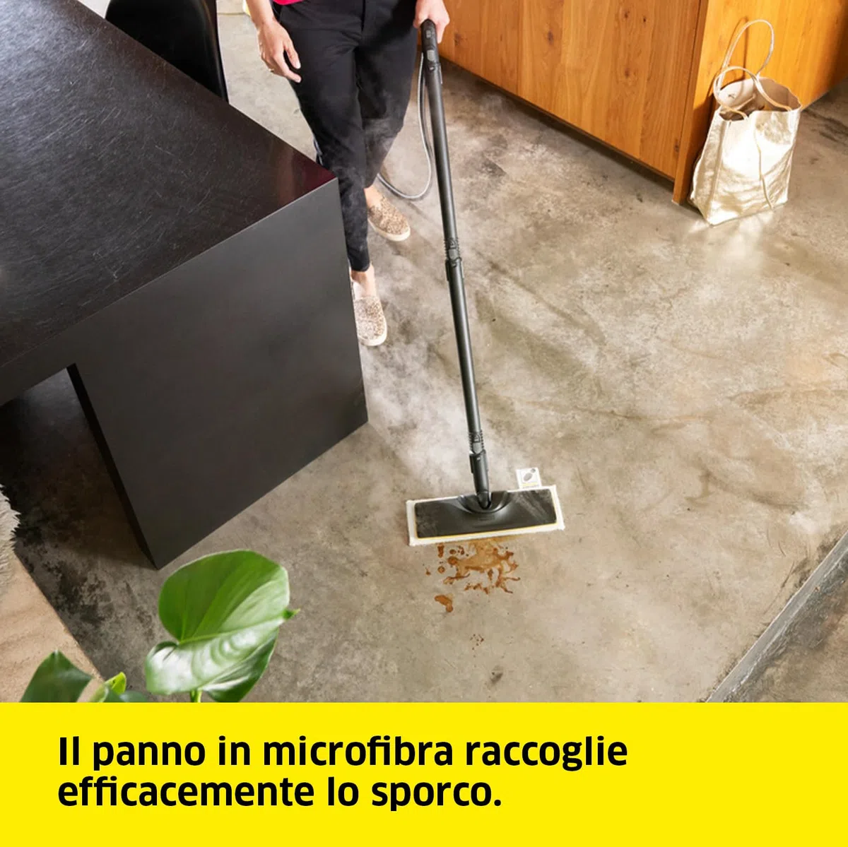 Kärcher set bocchetta per pavimenti EasyFix SC 1, bocchetta per pavimenti EasyFix, panno universale in microfibra, 2 tubi di prolunga (0,5 m), accessori originali per il pulitore a vapore Kärcher SC 1