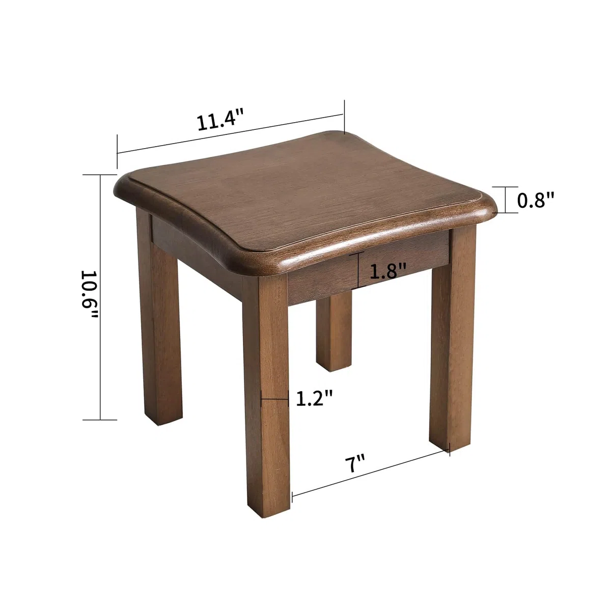 Aibiju Poggiapiedi in legno, piccolo poggiapiedi, panchina, sgabello, pouf, sgabello basso per fiori, sgabello in legno (Marrone)