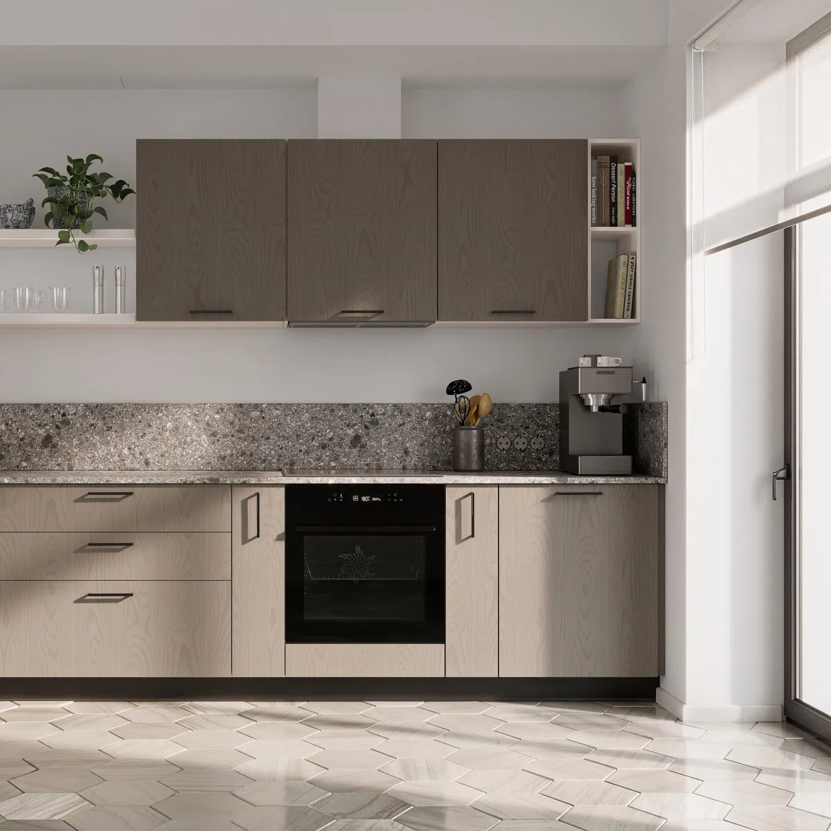 GTV Cestello Estraibile per Cucina MOVIX, 2 Ripiani, Montaggio Laterale, Portata 15 kg, per Mobile Base da 150 mm, profondità 478 mm, Finitura Cromo
